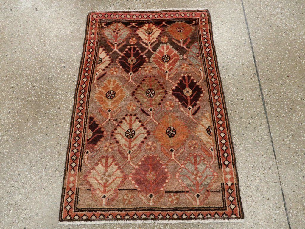 Vintage Persian Malayer Throw Rug, No.26828 - Gss