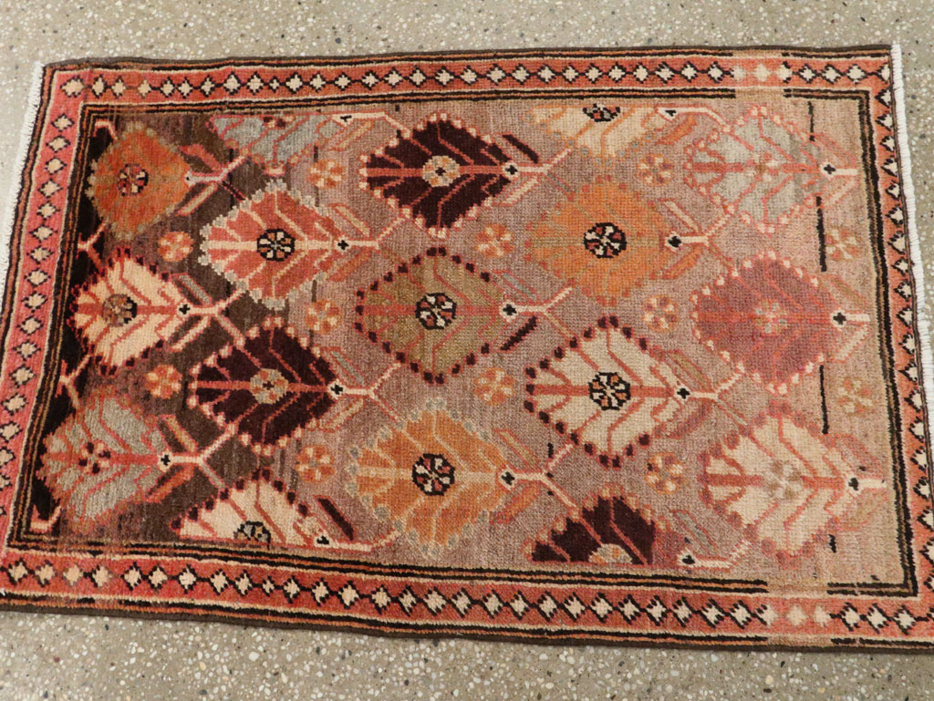 Vintage Persian Malayer Throw Rug, No.26828 - Gss