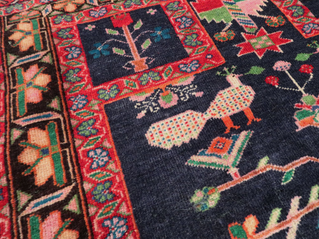 Vintage Persian Baluch Throw Rug, No.26829 - Gss