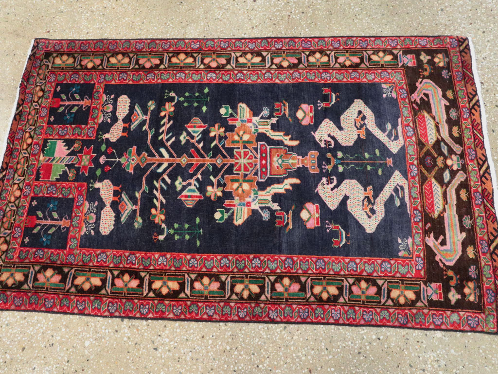 Vintage Persian Baluch Throw Rug, No.26829 - Gss