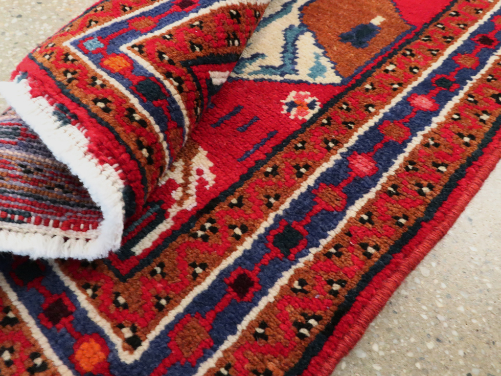 Vintage Persian Hamadan Pictorial Rug, No.26832 - Gss