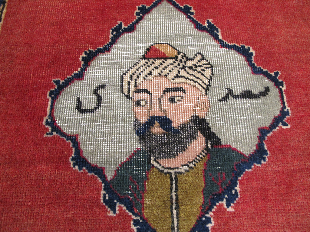 Vintage Persian Tabriz Pictorial Rug, No.26833 - Gss