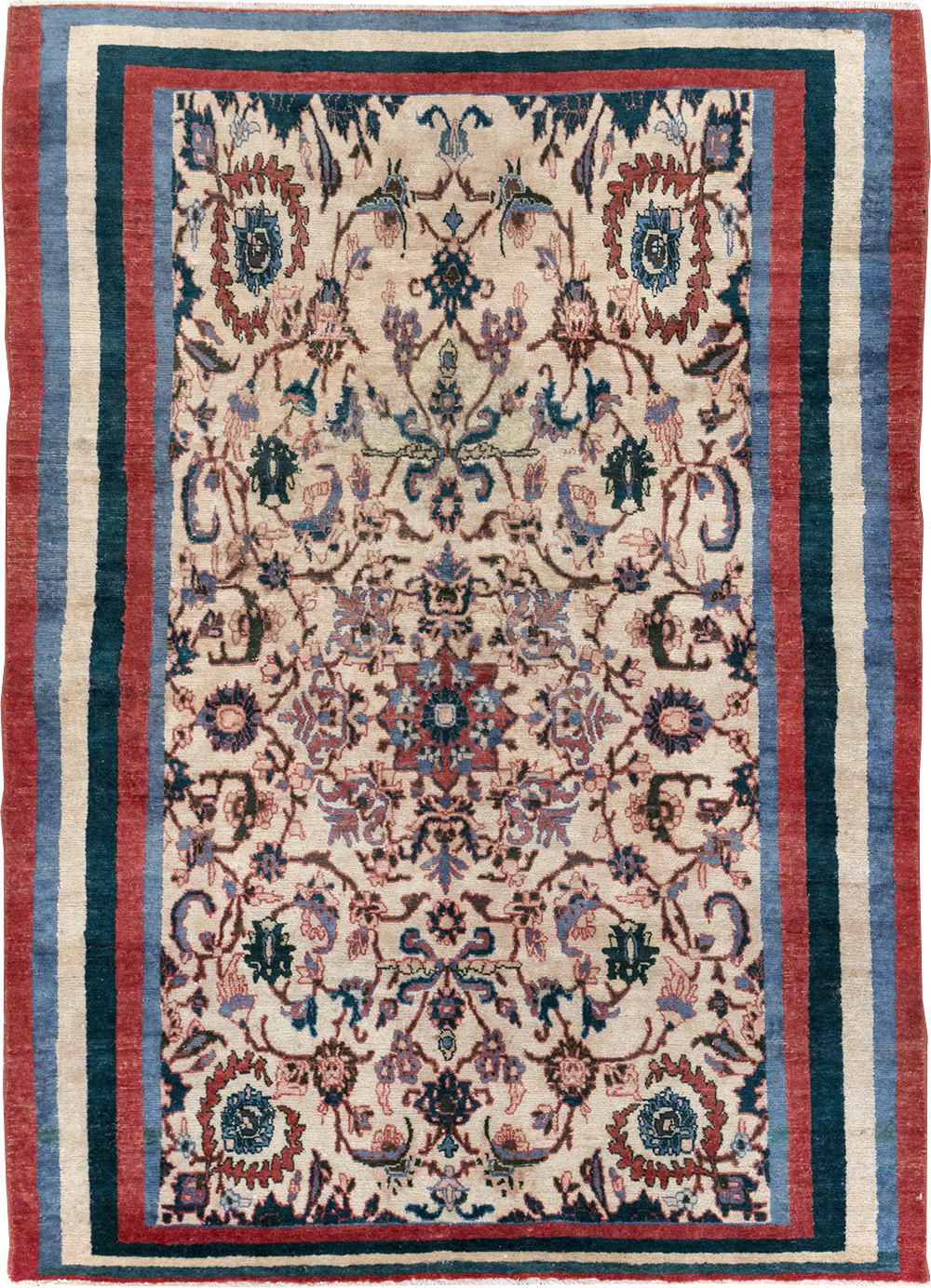 Vintage Persian Isfahan Accent Rug, No.26834 - Gss