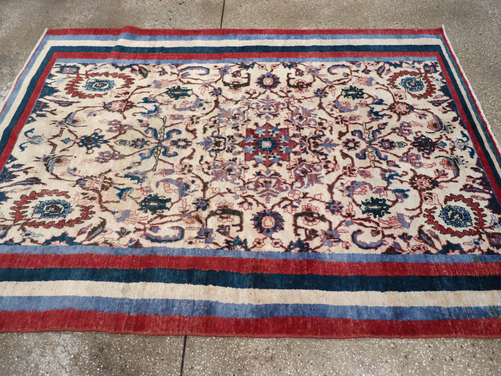 Vintage Persian Isfahan Accent Rug, No.26834 - Gss
