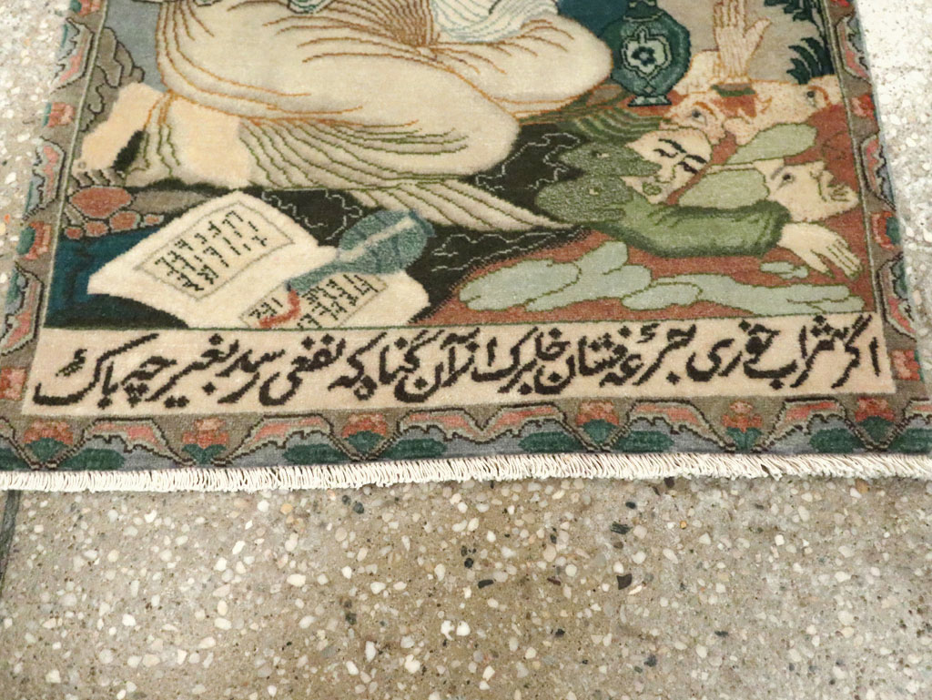 Vintage Persian Tabriz Pictorial Rug (Pair: 1 of 2), No.26839 - Gss