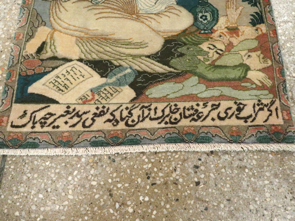 Vintage Persian Tabriz Pictorial Rug (Pair: 1 of 2), No.26839 - Gss