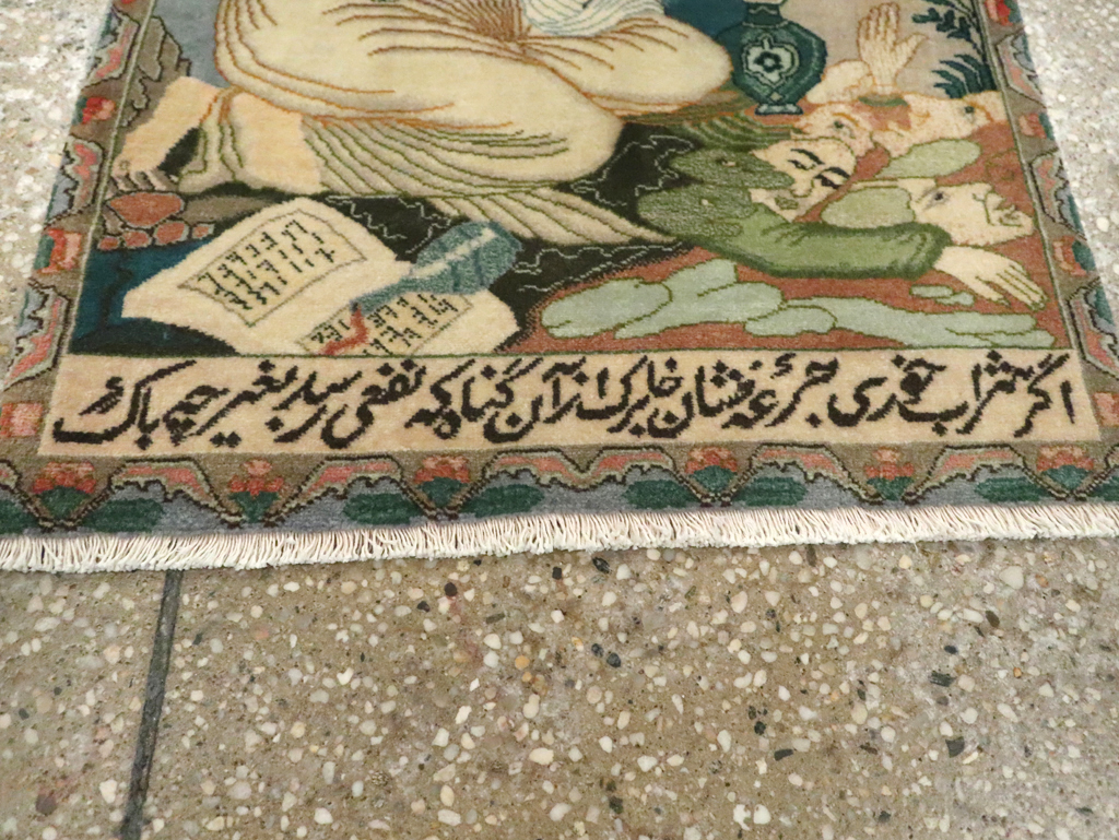 Vintage Persian Tabriz Pictorial Rug (Pair: 2 of 2), No.26840 - Gss