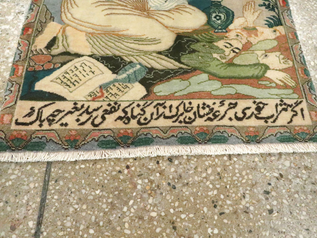 Vintage Persian Tabriz Pictorial Rug (Pair: 2 of 2), No.26840 - Gss