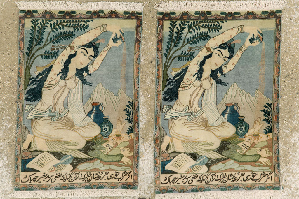 Vintage Persian Tabriz Pictorial Rug (Pair: 2 of 2), No.26840 - Gss