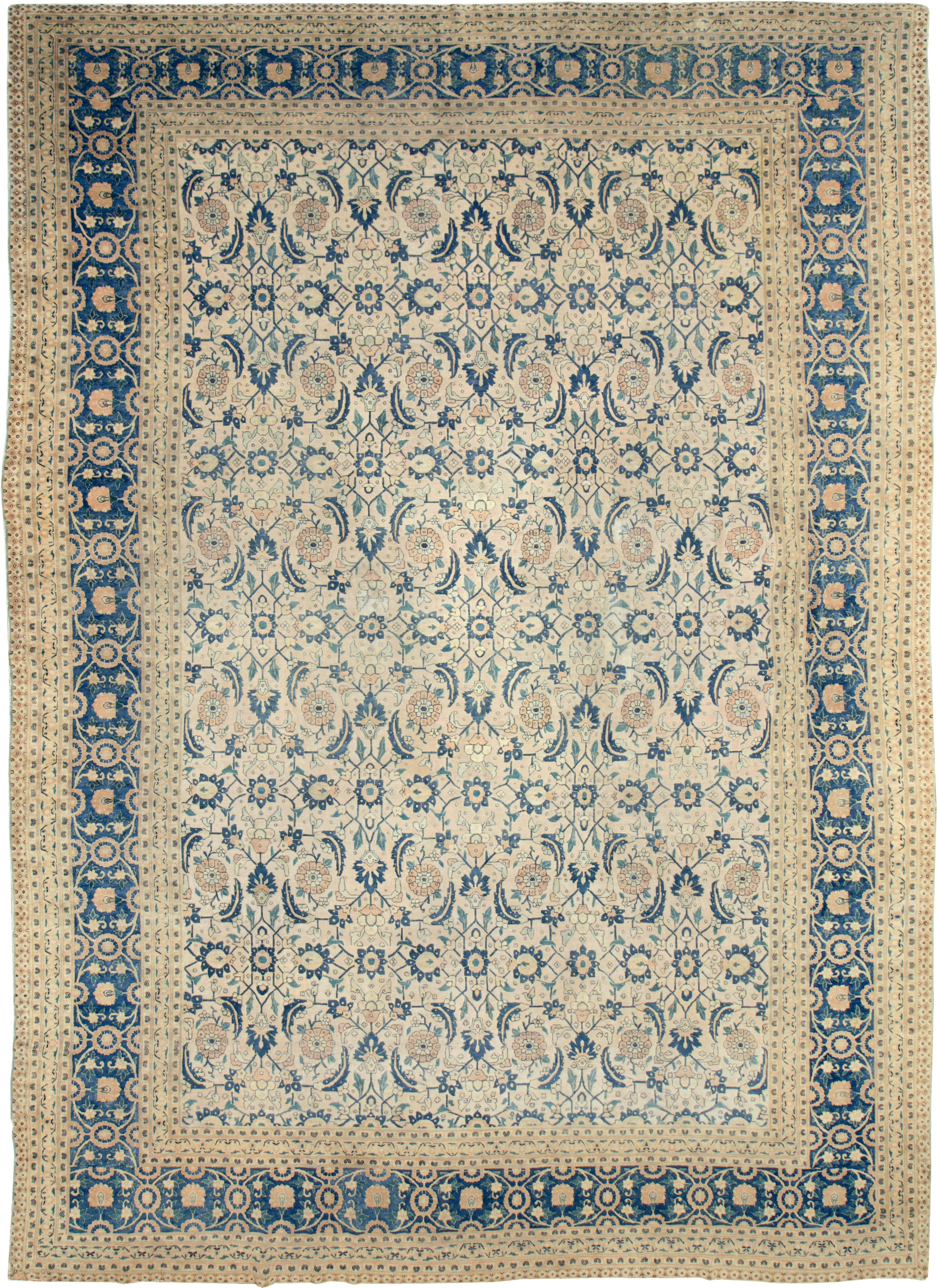 Antique Persian Tabriz Large Room Size Carpet, No.26844 - Gss
