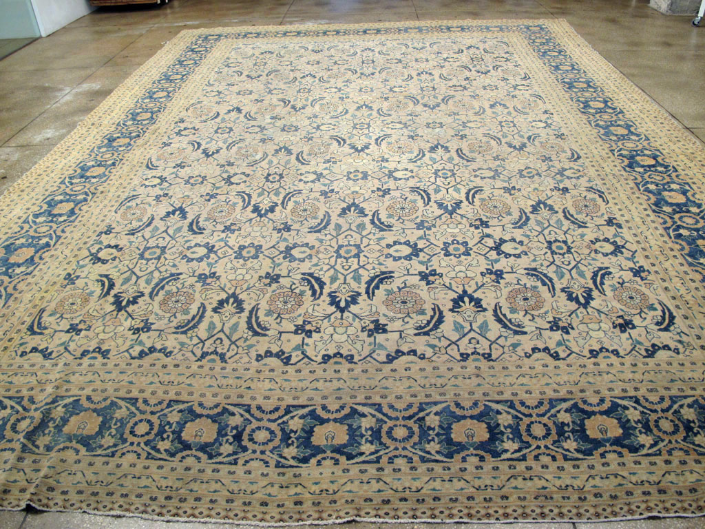 Antique Persian Tabriz Large Room Size Carpet, No.26844 - Gss