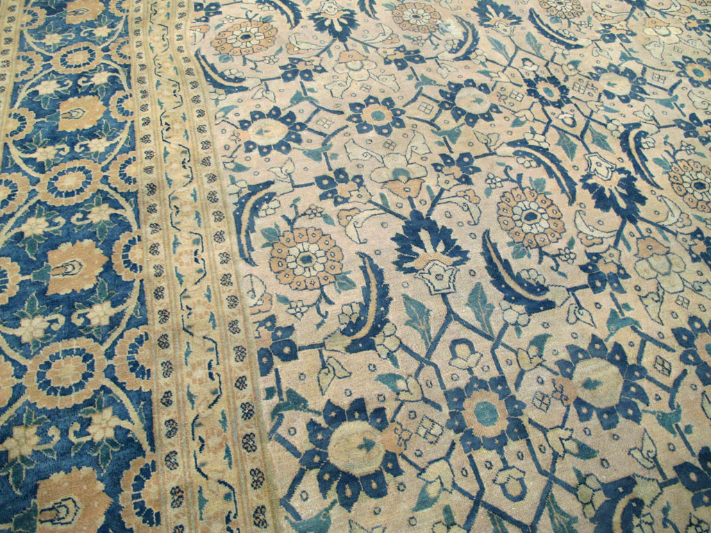 Antique Persian Tabriz Large Room Size Carpet, No.26844 - Gss