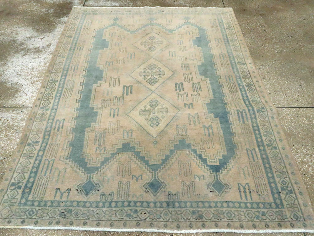 Vintage Persian Afshar Accent Rug, No.26851 - Gss