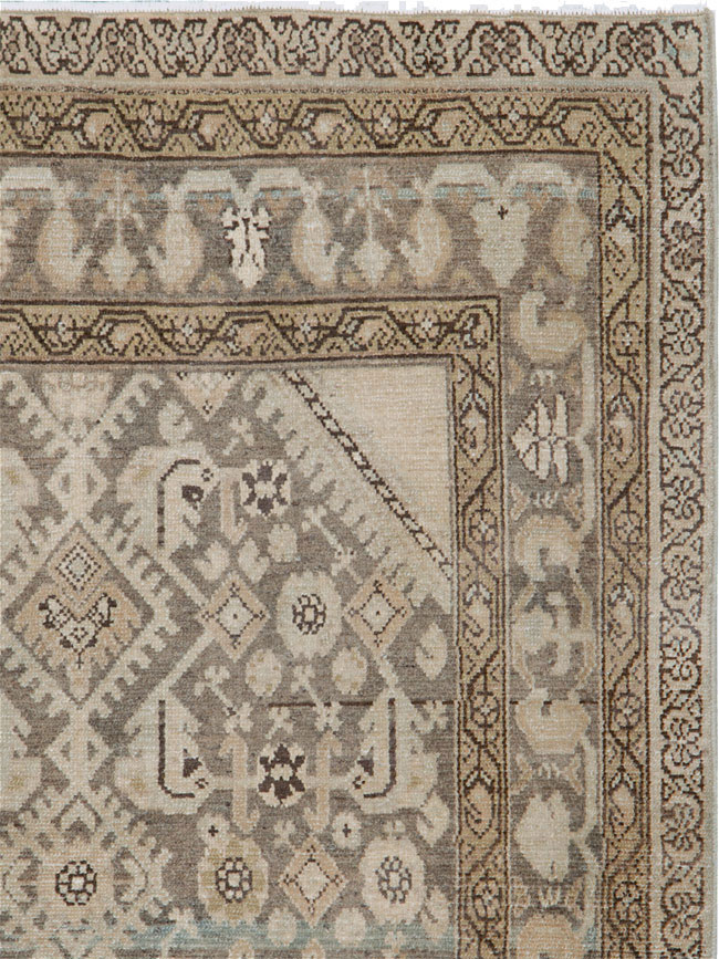 Vintage Persian Malayer Throw Rug, No.26871 - Gss
