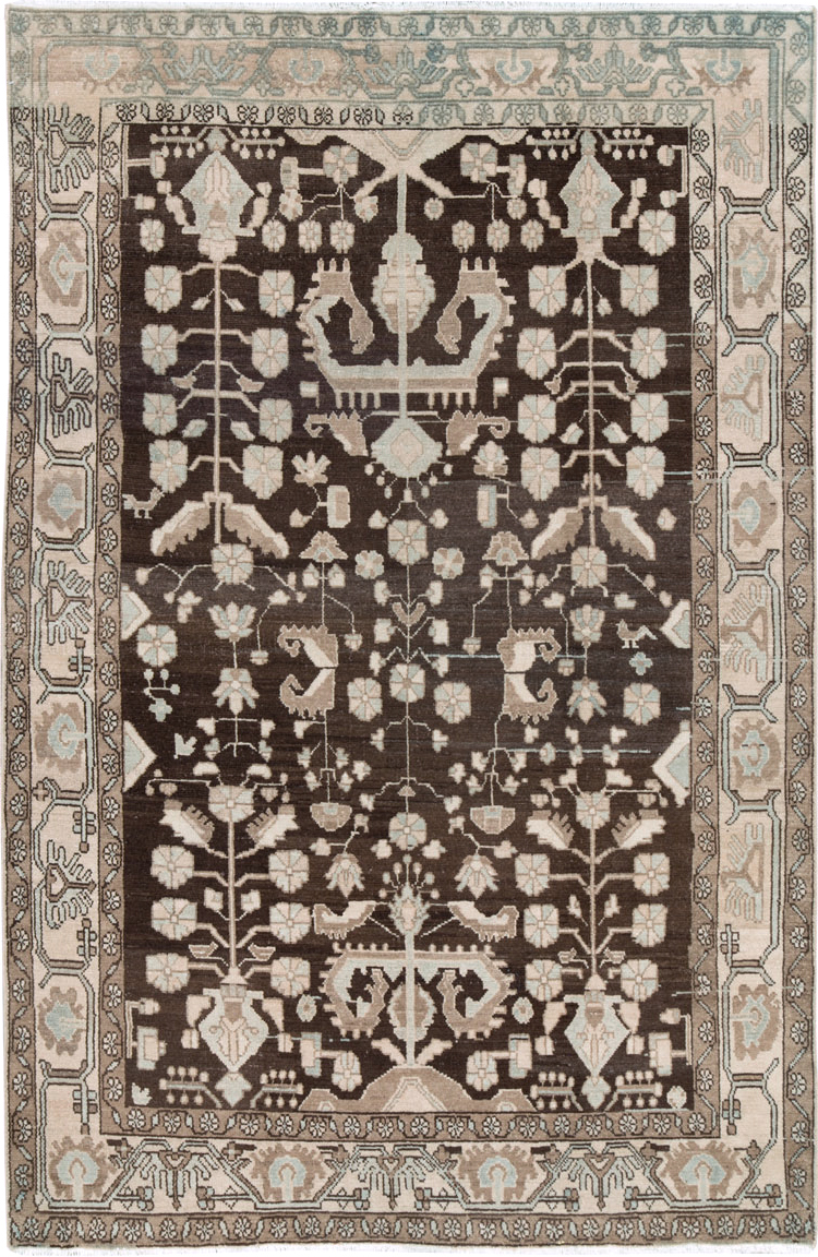 Vintage Persian Malayer Accent Rug, No.26883 - Gss