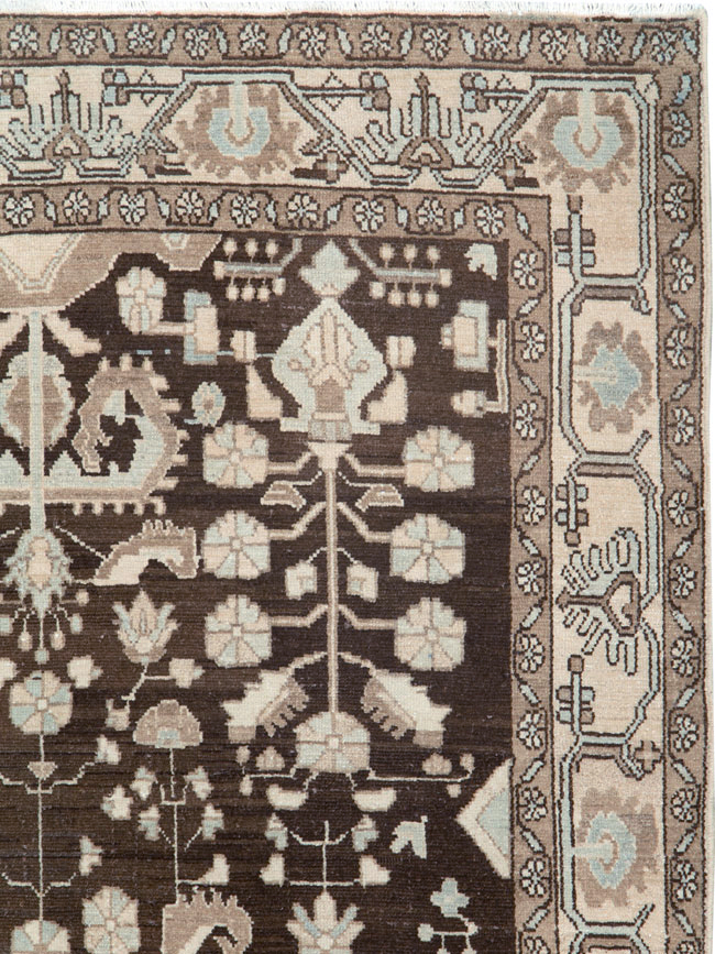 Vintage Persian Malayer Accent Rug, No.26883 - Gss