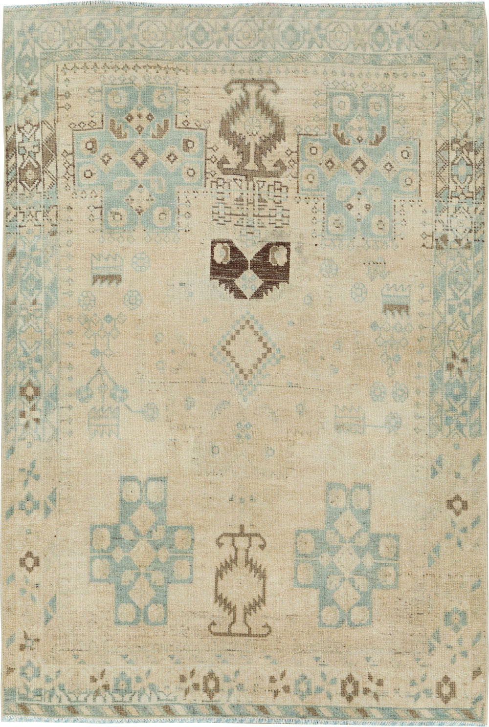 Vintage Persian Afshar Throw Rug, No.26890 - Gss