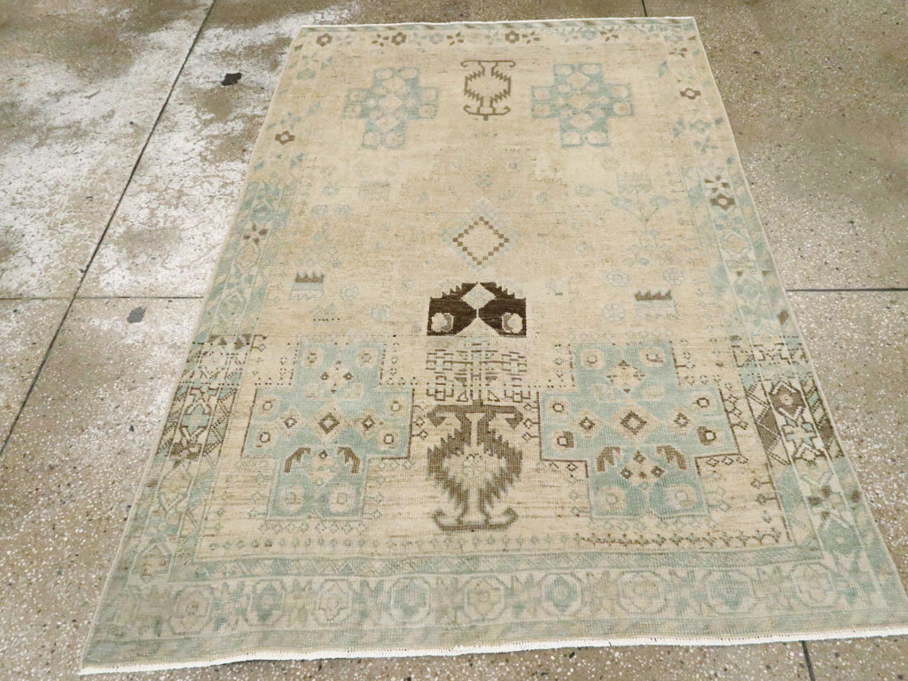 Vintage Persian Afshar Throw Rug, No.26890 - Gss