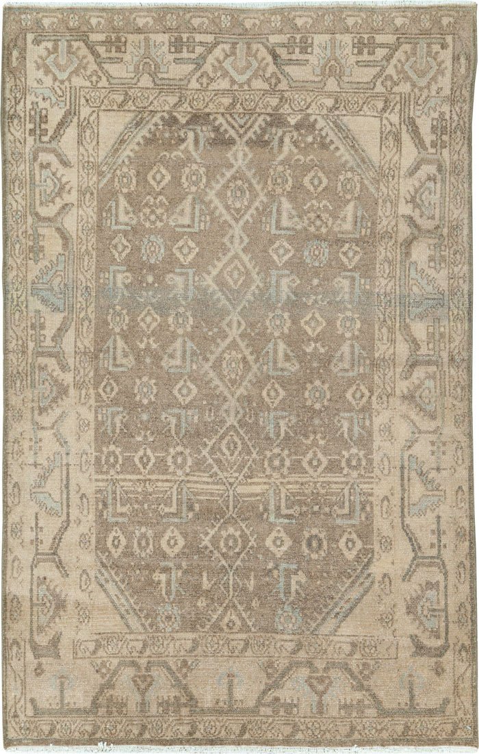 Vintage Persian Malayer Throw Rug, No.26901 - Gss