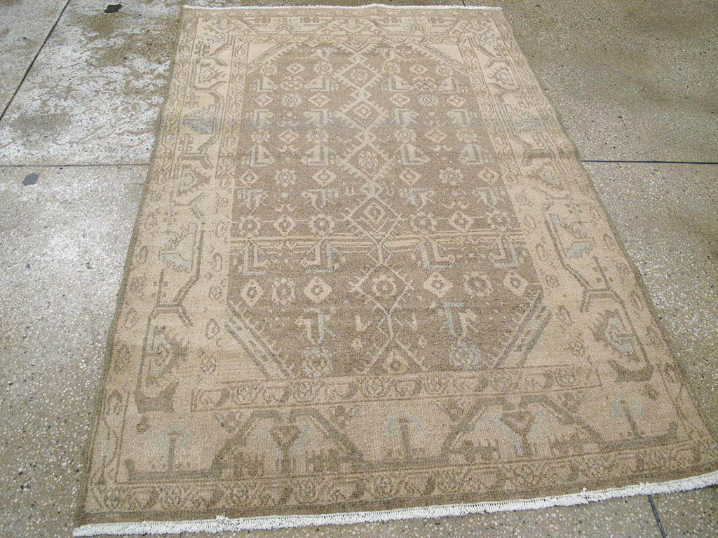Vintage Persian Malayer Throw Rug, No.26901 - Gss
