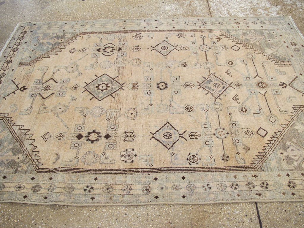 Vintage Persian Malayer Accent Rug, No.26910 - Gss