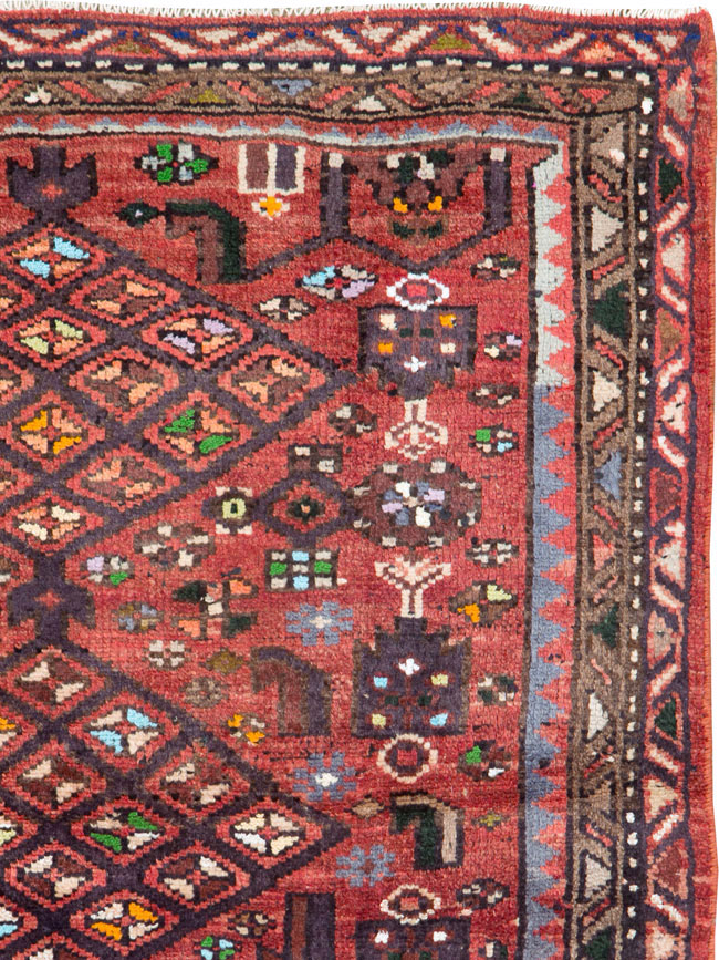 Vintage Persian Hamadan Rug, No.26932 - Gss