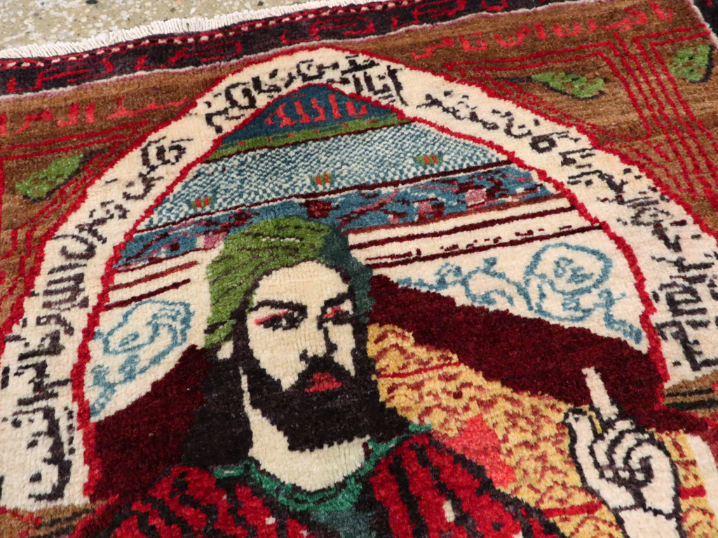 Vintage Persian Baluch Pictorial Rug, No.26934 - Gss