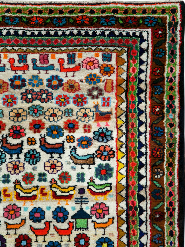 Vintage Persian Hamadan Rug, No.26935 - Gss