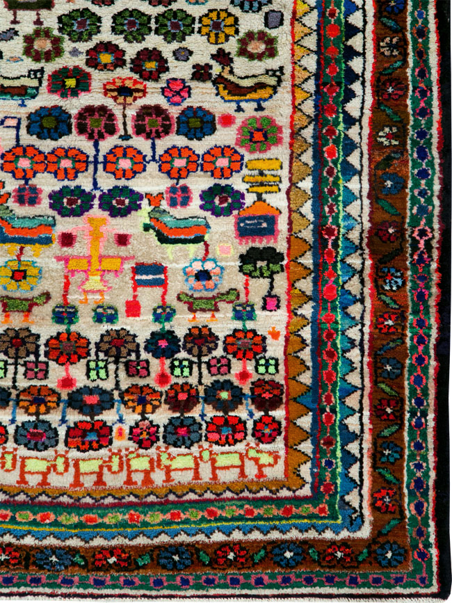 Vintage Persian Hamadan Rug, No.26935 - Gss
