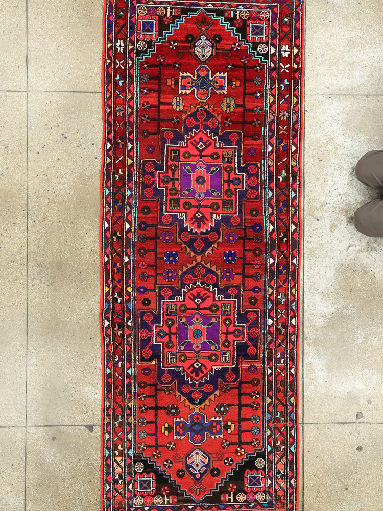 Vintage Persian Hamadan Rug, No.26941 - Gss