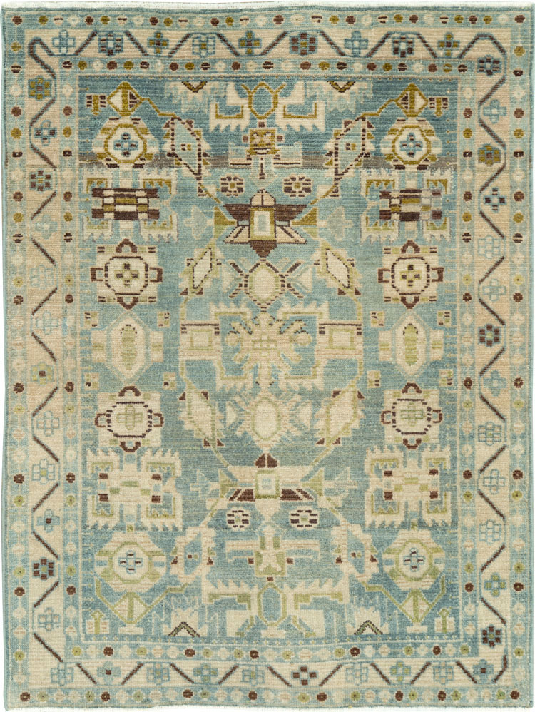 Vintage Persian Malayer Throw Rug, No.26951 - Gss