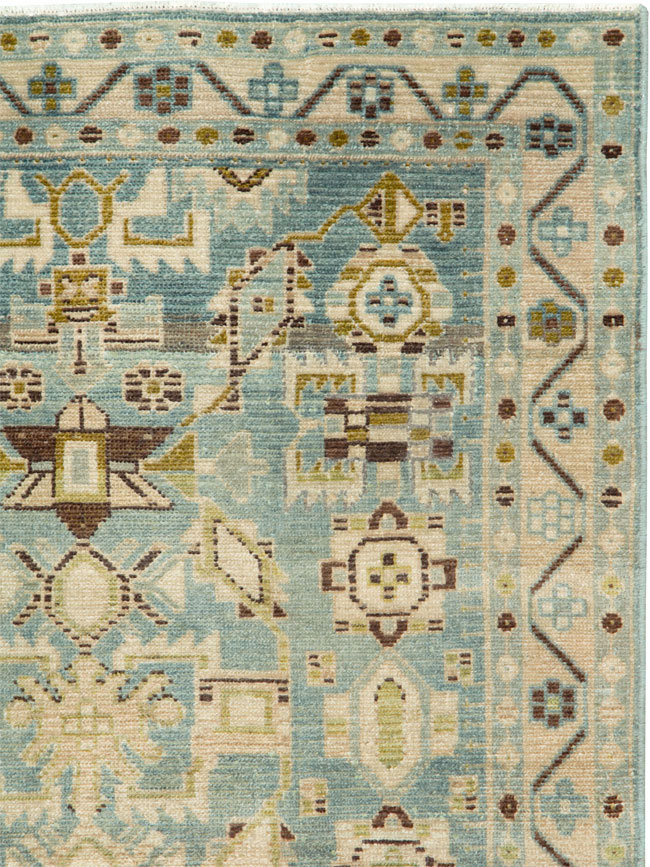 Vintage Persian Malayer Throw Rug, No.26951 - Gss