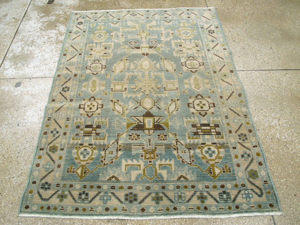 Vintage Persian Malayer Throw Rug, No.26951 - Gss