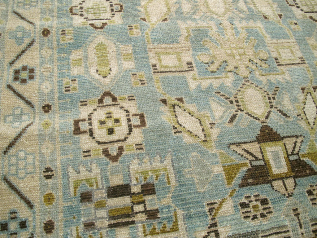 Vintage Persian Malayer Throw Rug, No.26951 - Gss