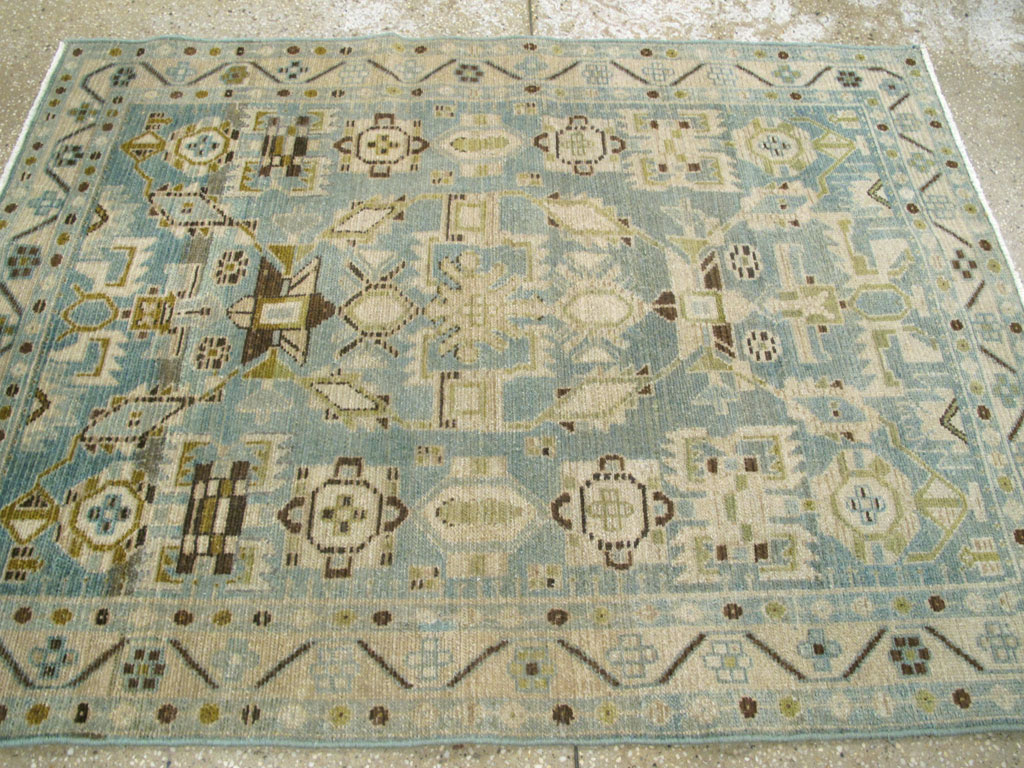 Vintage Persian Malayer Throw Rug, No.26951 - Gss