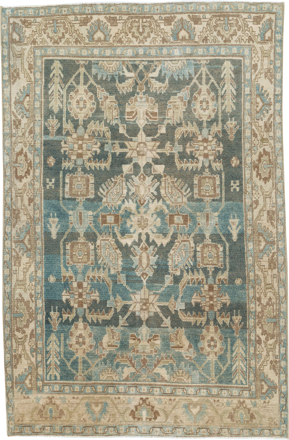 Vintage Persian Malayer Accent Rug, No.26956 - Gss