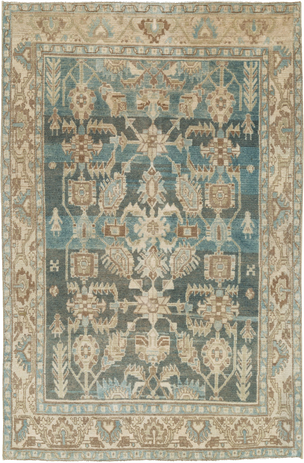 Vintage Persian Malayer Accent Rug, No.26956 - Gss