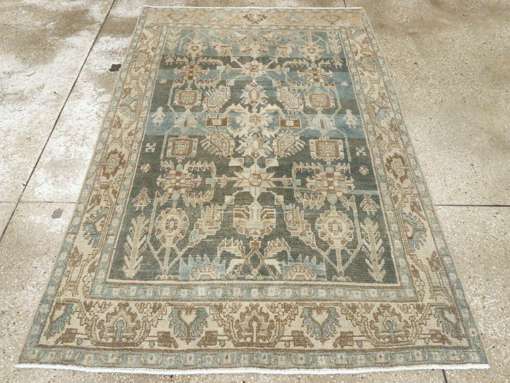 Vintage Persian Malayer Accent Rug, No.26956 - Gss