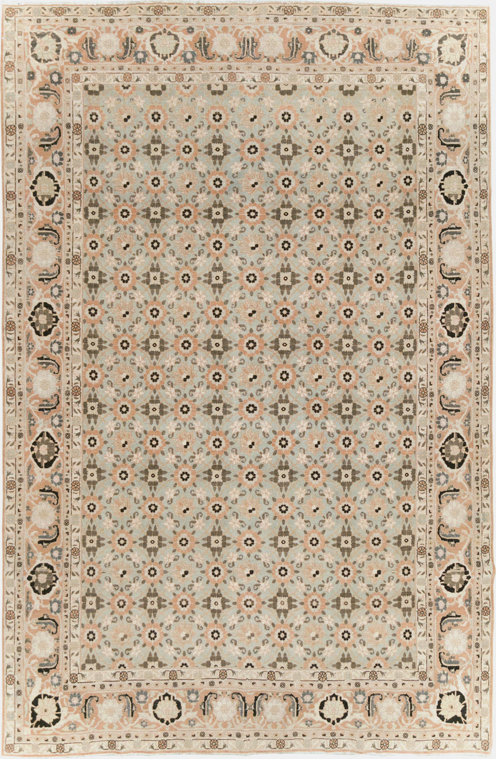Vintage Persian Veramin Accent Carpet, No.26961 - Gss
