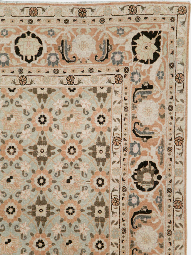 Vintage Persian Veramin Accent Carpet, No.26961 - Gss