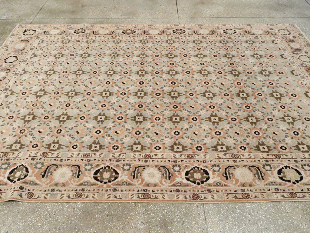 Vintage Persian Veramin Accent Carpet, No.26961 - Gss