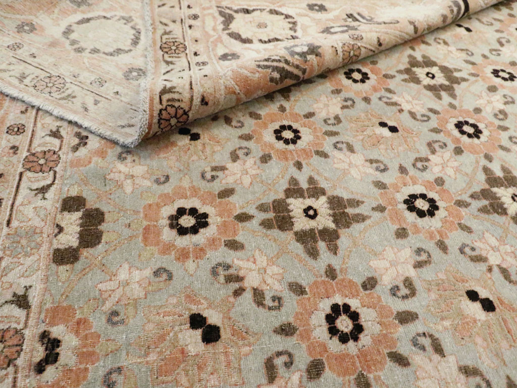 Vintage Persian Veramin Accent Carpet, No.26961 - Gss
