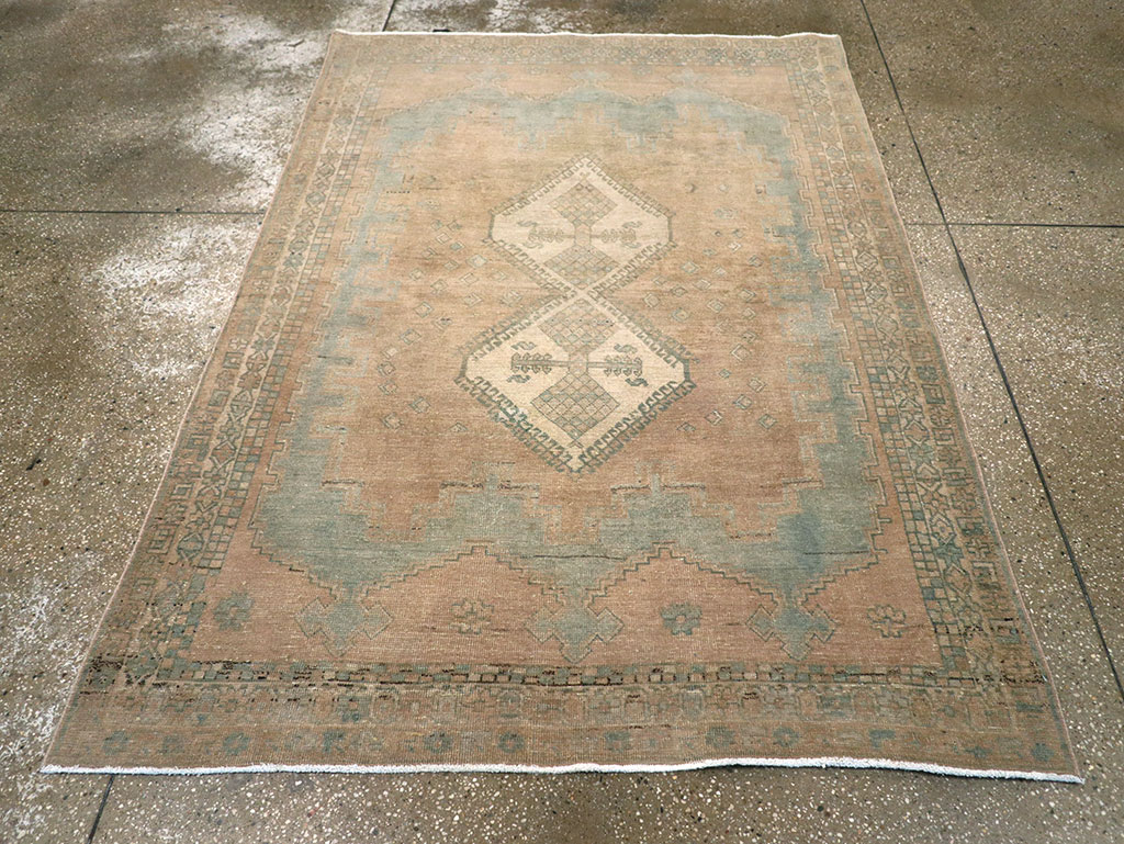 Vintage Persian Afshar Accent Rug, No.26971 - Gss