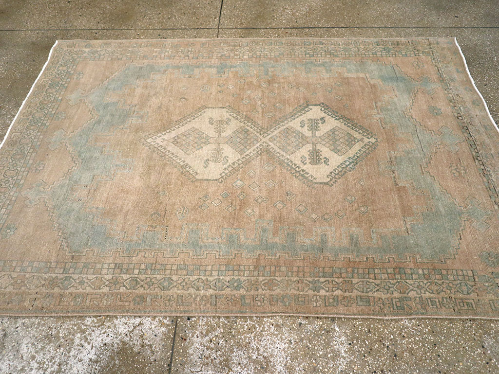 Vintage Persian Afshar Accent Rug, No.26971 - Gss