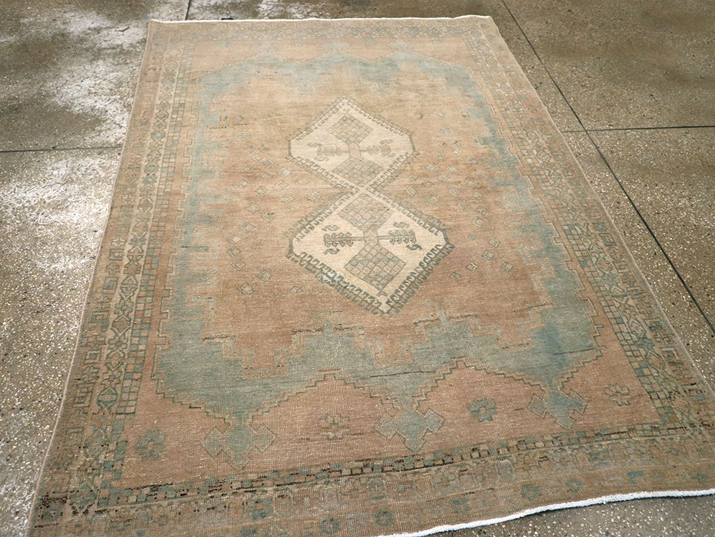 Vintage Persian Afshar Accent Rug, No.26971 - Gss