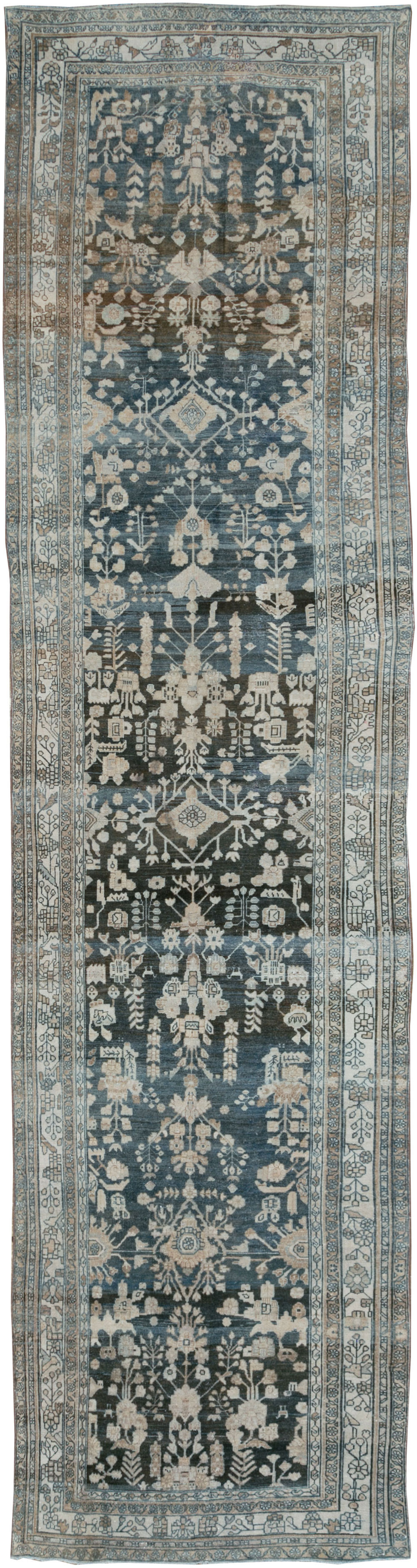 Antique Persian Malayer Wide Gallery Runner, No.26977 - Gss