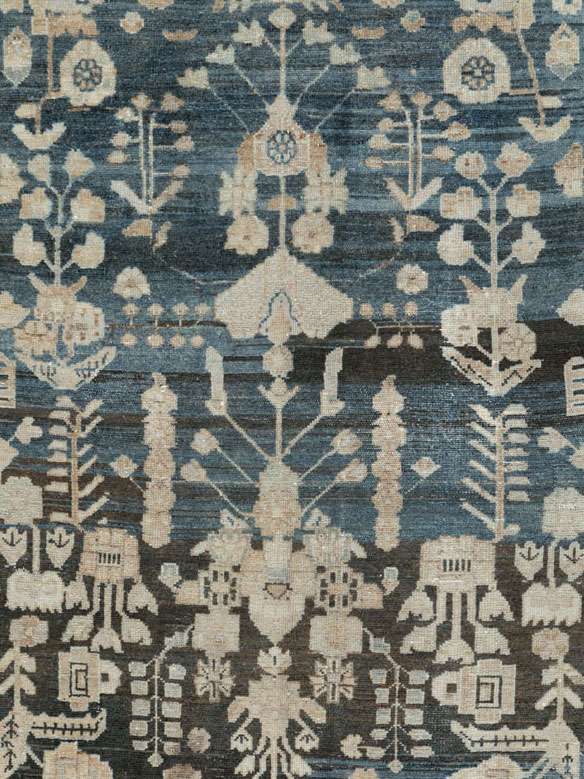 Antique Persian Malayer Wide Gallery Runner, No.26977 - Gss