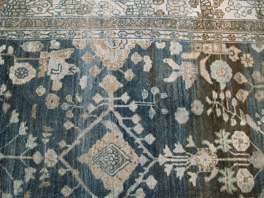 Antique Persian Malayer Wide Gallery Runner, No.26977 - Gss