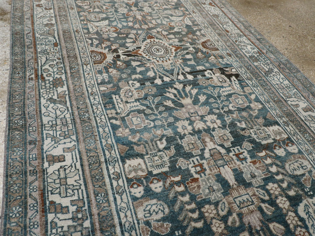 Antique Persian Malayer Wide Gallery Runner, No.26978 - Gss