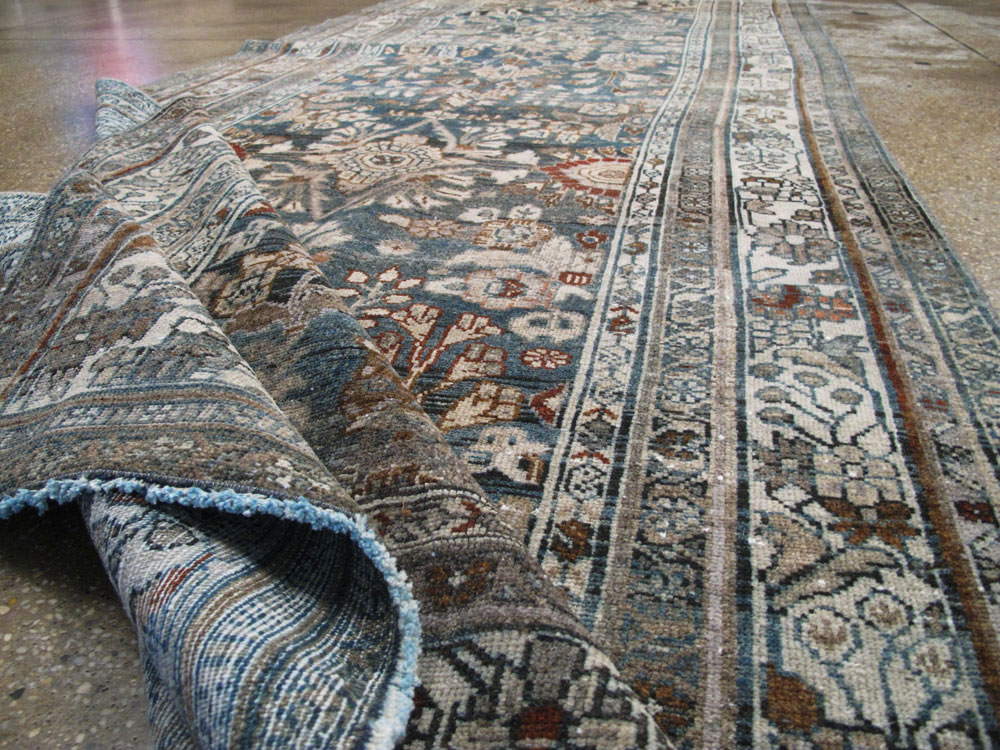 Antique Persian Malayer Wide Gallery Runner, No.26978 - Gss